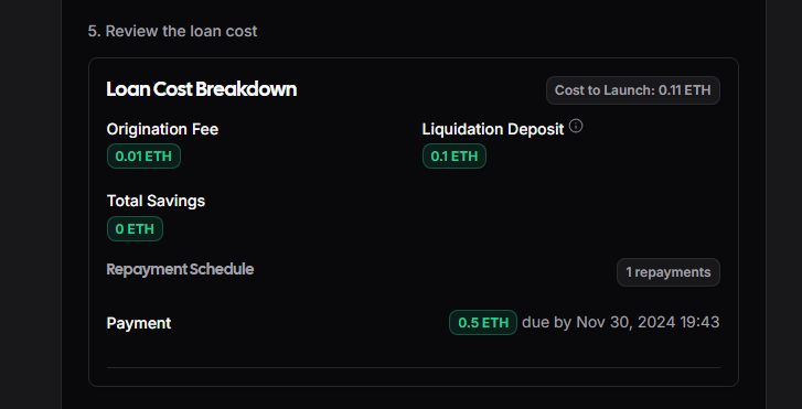 Select the Loan Duration